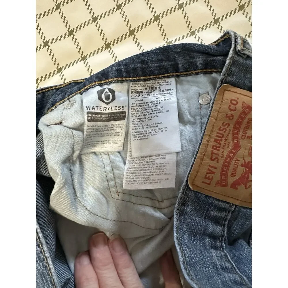 Levis Jeans Mens 36x30 Blue 527 Bootcut American Western Medium Wash Denim